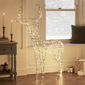 Duchy Stag Dual Colour Micro LED Light Up Reindeer, 4 of 6
