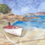 Isles Of Scilly Boat Upcycled Paper Collage Print, thumbnail 2 of 5