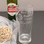 Personalised Dad It's Beer O'clock Pint Glass, thumbnail 2 of 7