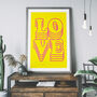 Layers Of Love Typographic Art Print, thumbnail 2 of 4