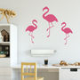 Personalised Flamingo Wall Sticker Gift For Girls Room, thumbnail 3 of 4