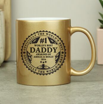 Personalised Worlds Best Gold Mug Gift, 6 of 6