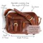 Leather Pocket Crossbody Bag, Tan, thumbnail 5 of 5