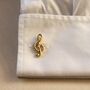 Treble Clef Gold Cufflinks Music Note Gift Music Accessory, thumbnail 4 of 5