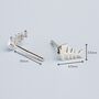 Sterling Silver Fish Bone Stud Earrings, thumbnail 2 of 4