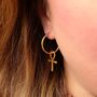 Ankh Earrings, thumbnail 2 of 4