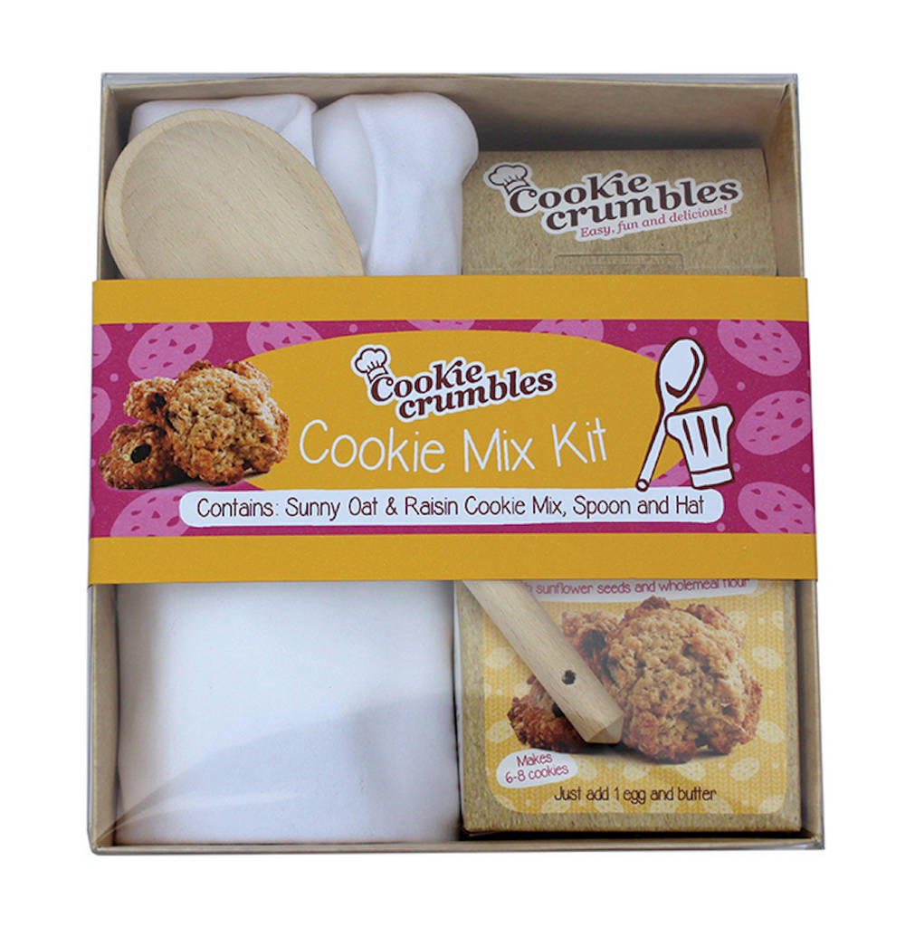 Cookie Mix Gift Box With Chef s Hat By Cookie Crumbles