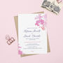 Pink Blossom Wedding Invitation, thumbnail 1 of 4