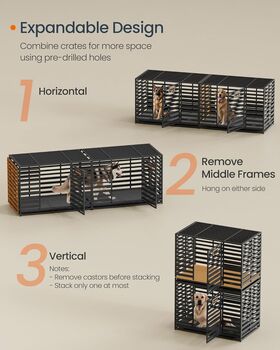 Pet Cage Heavy Duty Crate With Wheels, 4 of 5
