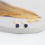 Sterling Silver Extra Tiny Sapphire Blue Crystal Cz Stud Earrings, thumbnail 7 of 12