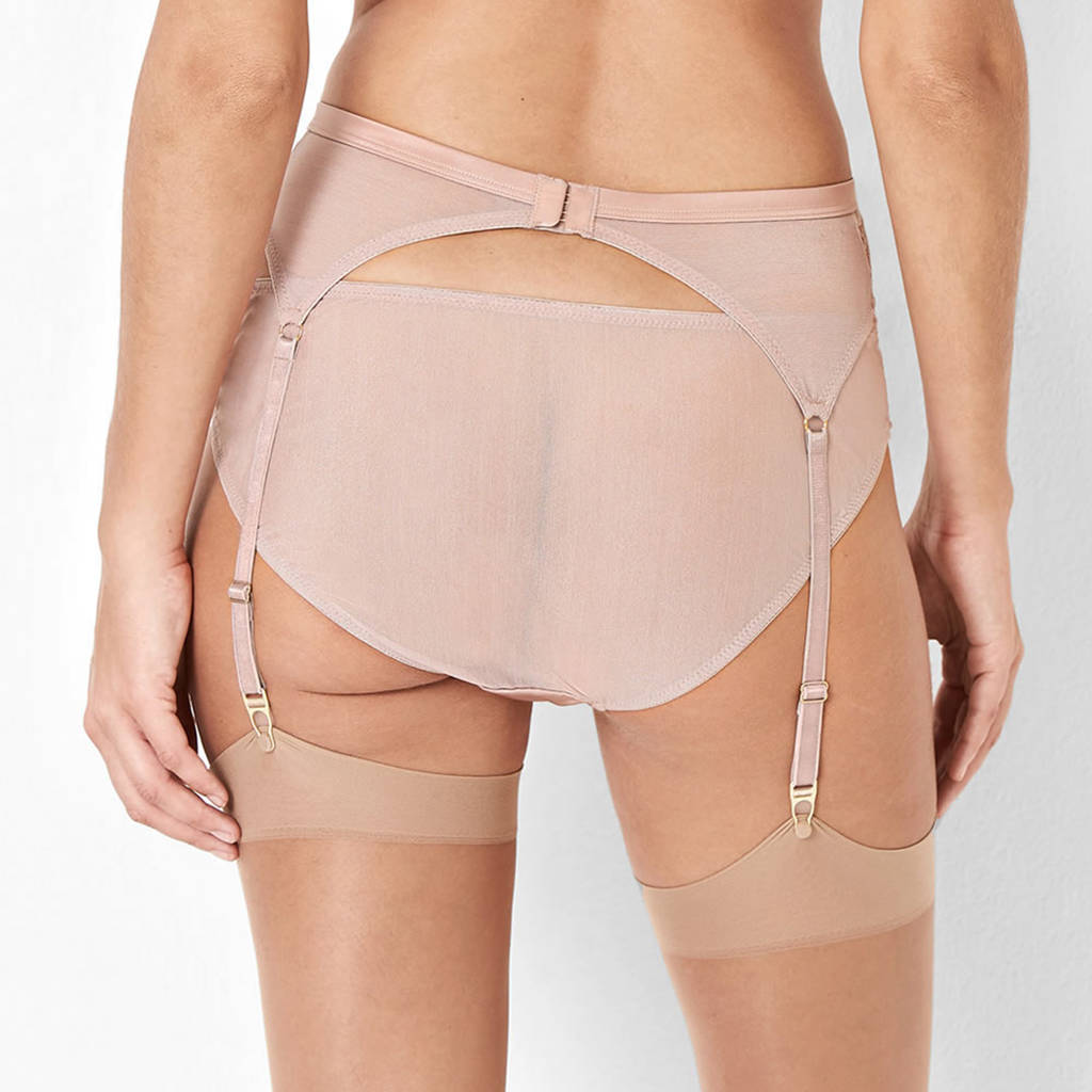 Abbie Vintage Rose Lace Suspender Belt By Katherine Hamilton