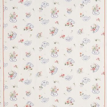 Cream High Teacups Silky Scarf, 3 of 3