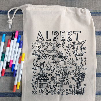 Personalised Colour It In Easter Craft Sack, 3 of 5