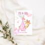 Its A Girl Personalised New Baby Card, thumbnail 1 of 7