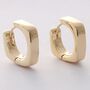 Emily Gold Square Hoop Earrings, thumbnail 1 of 5
