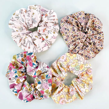 Liberty Fabric Hair Scrunchie Makers Sewing Kit, 2 of 9