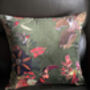 Velvet Pink Toucan Luxury Cushion, thumbnail 1 of 4