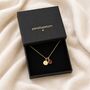 Personalised Gold Mini Initial And Birthstone Necklace, thumbnail 7 of 10