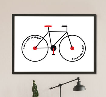 Monochrome Cycling Bike Print, 3 of 5