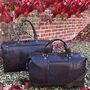 His And Hers Luxury Buffalo Leather Holdall Travel Set, thumbnail 1 of 9