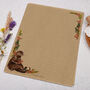 A4 Kraft Letter Writing Paper With Otter And Flowers, thumbnail 3 of 4