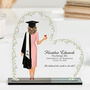 Personalised Graduation White Flower Heart Plaque Gift, thumbnail 1 of 11