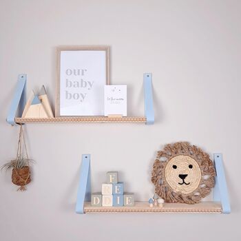 Personalised Baby Name Wooden Blocks Green, Blue, Cream, 3 of 8