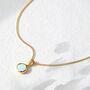 October Birthstone Opal Gold Vermeil Charm Necklace, thumbnail 1 of 9