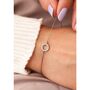 Circle Bracelet In Sterling Silver, thumbnail 1 of 2