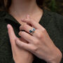 Storm Sterling Silver Stacking Rings With Labradorite, thumbnail 2 of 7