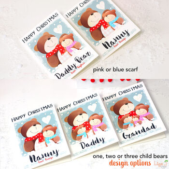 Personalised Daddy Bear Christmas Card, 6 of 8