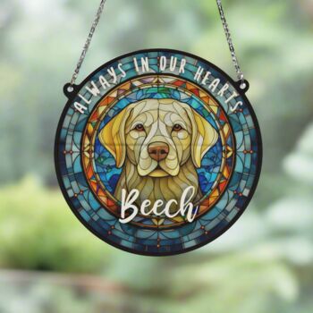 Labrador Yellow Memorial Suncatcher, 3 of 6