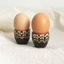 Stoneware Egg Cups Set In Brown Colour, thumbnail 1 of 5
