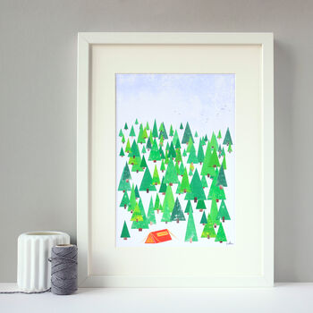 Woodland Camping Art Print For Him, 7 of 9