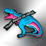 Trans Rights Or I Bites Dinosaur Enamel Pin Badge, Transgender, Non Binary, Lgbtqia+ Awareness Gift, thumbnail 3 of 8