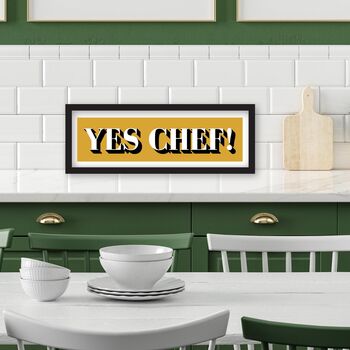 Framed Yes Chef Print, 7 of 11