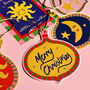 Illustrated Celestial Christmas Bauble Garland, thumbnail 6 of 11
