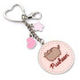 Pusheen The Cat Pink Name Keyring With Mini Charms, thumbnail 4 of 5