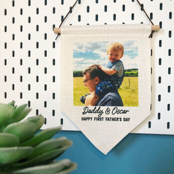 Father's Day Personalised Photo Hanging Banner Flag, 7 of 8