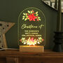 Personalised Christmas Poinsettia Wooden Based LED Christmas Light, thumbnail 5 of 12