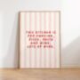 Kitchen Dancing Quote Wall Art Food Wine Lover Gift, thumbnail 1 of 10