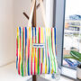 Canvas Bright Colourful Tote Bag, thumbnail 3 of 4