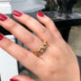 Adjustable Open Gold Plated Chain Ring, thumbnail 1 of 9