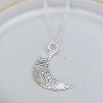 Sterling Silver Cuttlefish Moon Pendant, 3 of 4