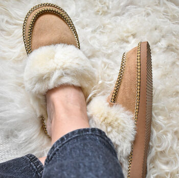Sheepskin Slip On/ Mule Slippers Beti, 5 of 5