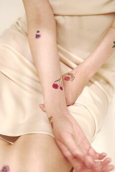 Flowers And Berries Temporary Tattoo, 6 of 7