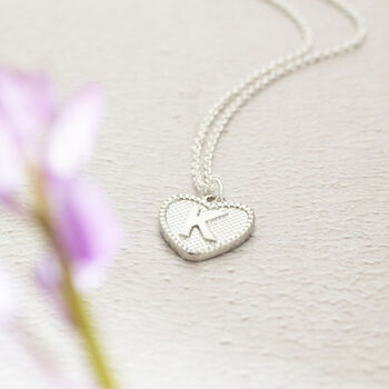 Dotted Heart Initial Charm Necklace, 5 of 12