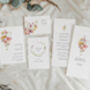 Pastel Floral Concertina Wedding Invitations, thumbnail 4 of 4