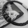 Partners In Crime Black Leather Bracelet, thumbnail 4 of 6