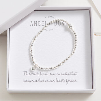 'Memories' Silver Plated Heart Bracelet Sympathy Gift, 2 of 7